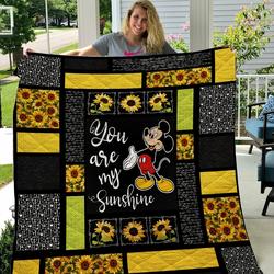Mickey Mouse  You Are My Sunshine Quilt Blanket  Quilt