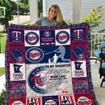 minnesota twins to my daughter love dad quilt d2387105