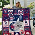 minnesota twins to my son love mom quilt d2387057