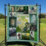 mountain biking and into the forest i go to lose my mind and find my soul quilt blanket great