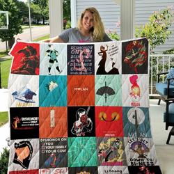 Mulan T Shirt Quilt Blanket