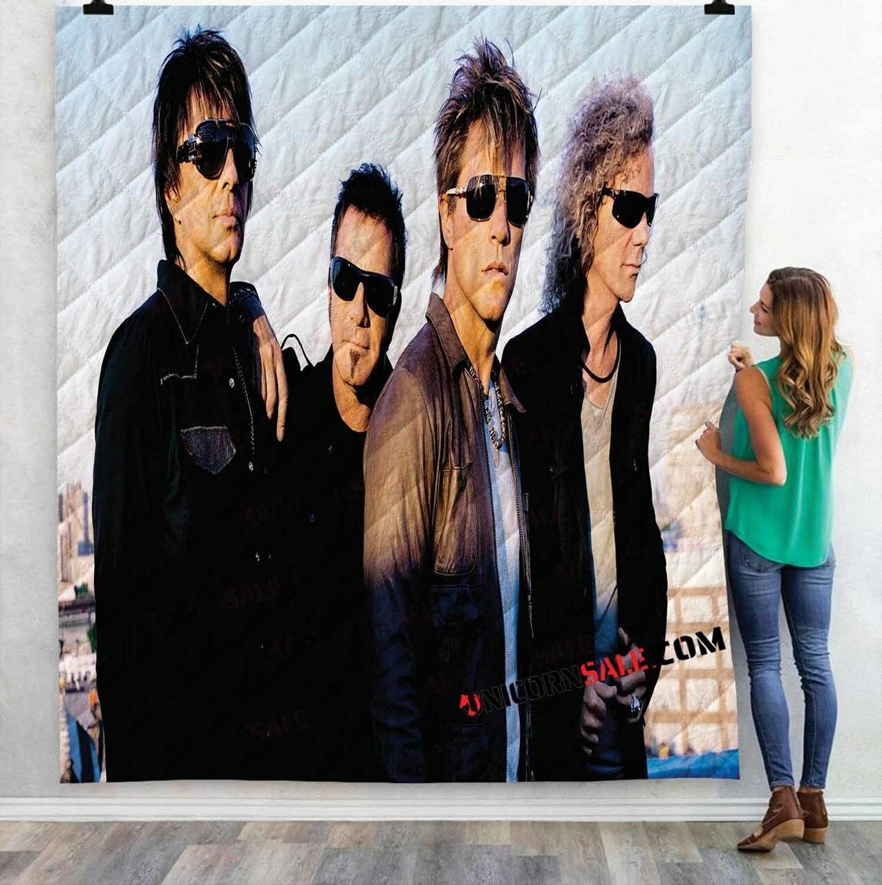 Musical Artists 80S Bon Jovi 3N 3D Customized Personalized Quilt Blanket musical artists 80s bon jovi 3n 3d customized personalized quilt blanket d2325266