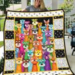 mutiple colorful dogs quilt blanket great customized blanket gifts for birthday christmas d2348454
