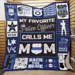 my favorite police officer calls me mom quilt blanket great customized blanket gifts for birthday