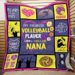 my favorite volleyball player calls me nana quilt blanket great customized blanket gifts for