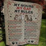my house my cat my rules quilt blanket quilt d2323262