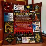 my son senior 2020 black man love mom quilt blanket d2352462
