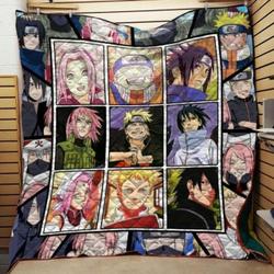 Naruto Team 7 Evolution Quilt Blanket