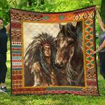 native horse girl 3d customized quilt d2314416
