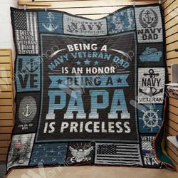 Navy Veteran Dad Quilt Blanket Dhc1102292Td
