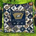 ncaa akron zips quilt blanket 1284 d2352283
