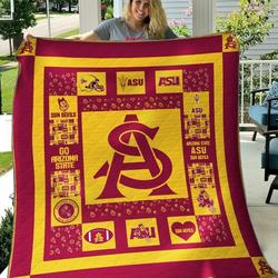 Ncaa Arizona State Sun Devils Quilt Blanket #582