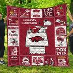 ncaa arkansas razorbacks 3d customized personalized quilt blanket 754 d2319590