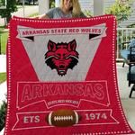 ncaa arkansas state red wolves quilt blanket 1464 d2350753