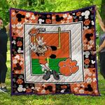 ncaa clemson tigers 3d customized personalized quilt blanket 30 d2319679