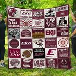 ncaa eastern kentucky colonels quilt blanket 1539 d2350595