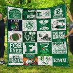 ncaa eastern michigan eagles 3d customized personalized quilt blanket 1335 d2318988