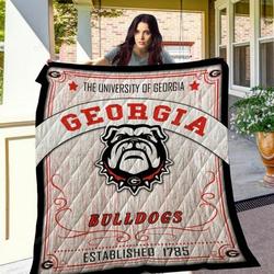 Ncaa Georgia Bulldogs Quilt Blanket #863