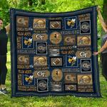 ncaa georgia tech yellow jackets quilt blanket 87 d2354551