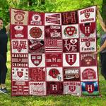 ncaa harvard crimson 3d customized personalized quilt blanket 1531 d2319209