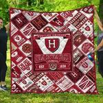 ncaa harvard crimson 3d customized personalized quilt blanket 1532 d2319186