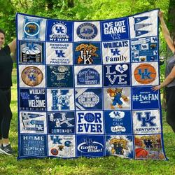 Ncaa Kentucky Wildcats Quilt Blanket #890