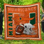 ncaa miami hurricanes quilt blanket 136 d2352519