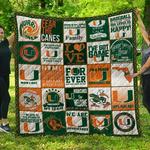 ncaa miami hurricanes quilt blanket 137 d2352386