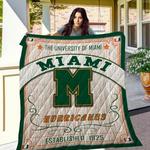 ncaa miami hurricanes quilt blanket 143 d2352220
