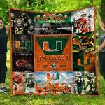 ncaa miami hurricanes quilt blanket 148 d2352316