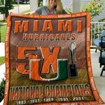 ncaa miami hurricanes quilt blanket 150 d2354563