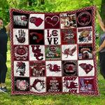 ncaa south carolina gamecocks 3d customized personalized quilt blanket 1001 d2319464