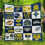 ncaa toledo rockets 3d customized personalized quilt blanket 1367 d2319369