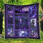 neutral evil purple dragon purple black quilt blanket great customized blanket gifts for birthday