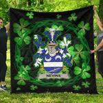 nevins or mcnevins ireland irish celtic shamrock knot circle jfj10550 3d customized quilt 2707
