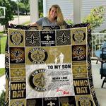 new orleans saints to my son love dad quilt blanket d2352625