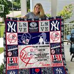 new york yankees to my grandson love grandpa quilt d2387063