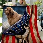 newfoundland and usa flag quilt blanket great customized blanket gifts for birthday christmas