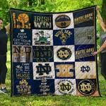 notre dame fighting irish football quilt blanket d2351140