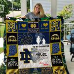 notre dame fighting irish to my daughter love mom quilt d2386908