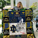 notre dame fighting irish to my son love dad quilt d2386894