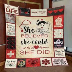 Nurse Life Quilt Blanket Lu88  Quilt