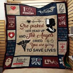 Nurse Quilt Blanket Great Customized Gifts For Birthday Christmas Thanksgiving Perfect Gifts For Nurse