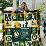 oakland athletics to my daughter love dad quilt d2386999