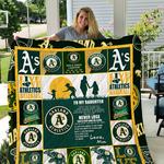 oakland athletics to my daughter love mom quilt d2387005