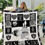 oakland raiders to my son love mom quilt d2385335