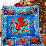 octopus red art tb160996 df 3d customized quilt d2314806
