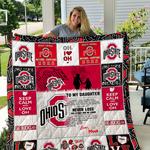 ohio state buckeyes to my daughter love mom quilt d2386878