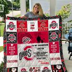 ohio state buckeyes to my grandson love grandpa quilt d2386881