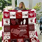 oklahoma sooners to my daughter love dad quilt blanket d2354021